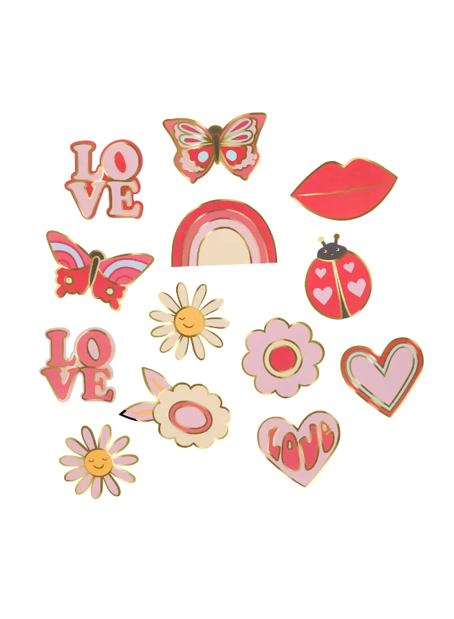 Meri Meri  Groovy Love Shaped Stickers - Pack of 25  | Best Price UAE